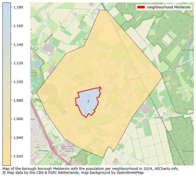 Image of the neighbourhood Melderslo at the map. This image is used as introduction to this page. This page shows a lot of information about the population in the neighbourhood Melderslo (such as the distribution by age groups of the residents, the composition of households, whether inhabitants are natives or Dutch with an immigration background, data about the houses (numbers, types, price development, use, type of property, ...) and more (car ownership, energy consumption, ...) based on open data from the Dutch Central Bureau of Statistics and various other sources!