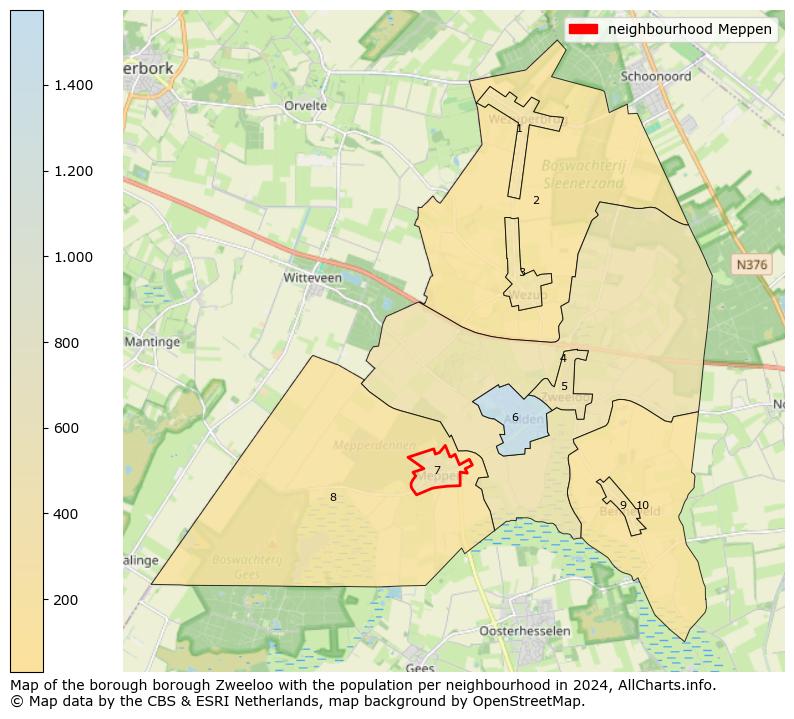 Image of the neighbourhood Meppen at the map. This image is used as introduction to this page. This page shows a lot of information about the population in the neighbourhood Meppen (such as the distribution by age groups of the residents, the composition of households, whether inhabitants are natives or Dutch with an immigration background, data about the houses (numbers, types, price development, use, type of property, ...) and more (car ownership, energy consumption, ...) based on open data from the Dutch Central Bureau of Statistics and various other sources!