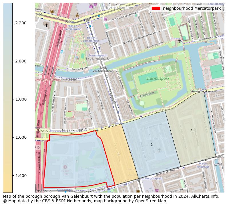 Image of the neighbourhood Mercatorpark at the map. This image is used as introduction to this page. This page shows a lot of information about the population in the neighbourhood Mercatorpark (such as the distribution by age groups of the residents, the composition of households, whether inhabitants are natives or Dutch with an immigration background, data about the houses (numbers, types, price development, use, type of property, ...) and more (car ownership, energy consumption, ...) based on open data from the Dutch Central Bureau of Statistics and various other sources!