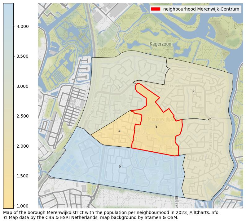 Map of the borough Merenwijkdistrict with the population per neighbourhood in 2023. This page shows a lot of information about residents (such as the distribution by age groups, family composition, gender, native or Dutch with an immigration background, ...), homes (numbers, types, price development, use, type of property, ...) and more (car ownership, energy consumption, ...) based on open data from the Dutch Central Bureau of Statistics and various other sources!