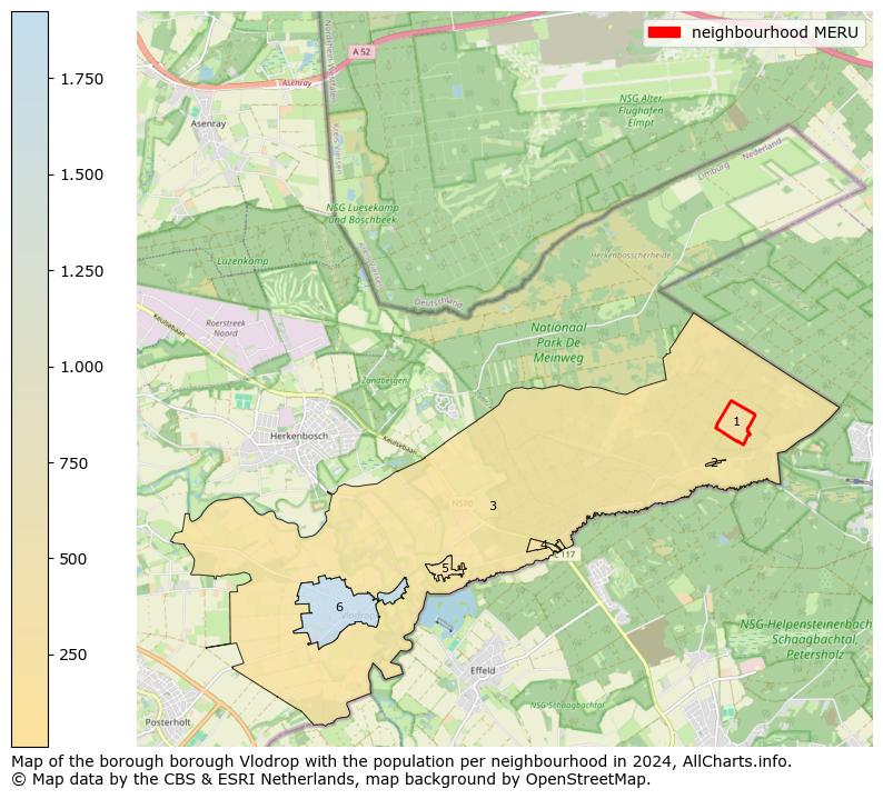 Image of the neighbourhood MERU at the map. This image is used as introduction to this page. This page shows a lot of information about the population in the neighbourhood MERU (such as the distribution by age groups of the residents, the composition of households, whether inhabitants are natives or Dutch with an immigration background, data about the houses (numbers, types, price development, use, type of property, ...) and more (car ownership, energy consumption, ...) based on open data from the Dutch Central Bureau of Statistics and various other sources!