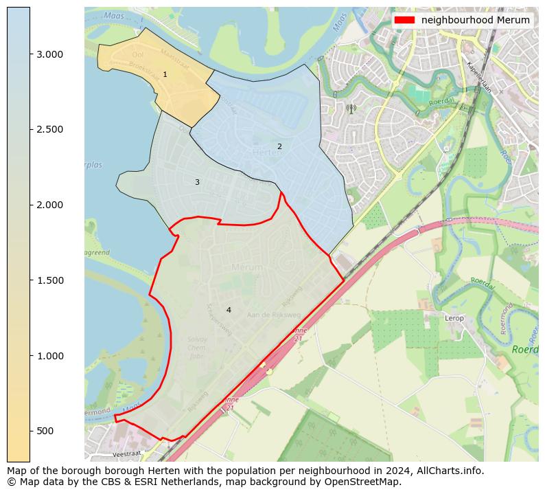 Image of the neighbourhood Merum at the map. This image is used as introduction to this page. This page shows a lot of information about the population in the neighbourhood Merum (such as the distribution by age groups of the residents, the composition of households, whether inhabitants are natives or Dutch with an immigration background, data about the houses (numbers, types, price development, use, type of property, ...) and more (car ownership, energy consumption, ...) based on open data from the Dutch Central Bureau of Statistics and various other sources!