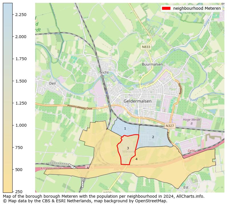 Image of the neighbourhood Meteren at the map. This image is used as introduction to this page. This page shows a lot of information about the population in the neighbourhood Meteren (such as the distribution by age groups of the residents, the composition of households, whether inhabitants are natives or Dutch with an immigration background, data about the houses (numbers, types, price development, use, type of property, ...) and more (car ownership, energy consumption, ...) based on open data from the Dutch Central Bureau of Statistics and various other sources!