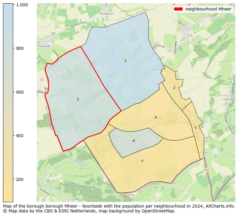 Image of the neighbourhood Mheer at the map. This image is used as introduction to this page. This page shows a lot of information about the population in the neighbourhood Mheer (such as the distribution by age groups of the residents, the composition of households, whether inhabitants are natives or Dutch with an immigration background, data about the houses (numbers, types, price development, use, type of property, ...) and more (car ownership, energy consumption, ...) based on open data from the Dutch Central Bureau of Statistics and various other sources!