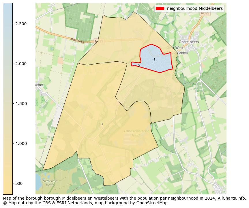 Image of the neighbourhood Middelbeers at the map. This image is used as introduction to this page. This page shows a lot of information about the population in the neighbourhood Middelbeers (such as the distribution by age groups of the residents, the composition of households, whether inhabitants are natives or Dutch with an immigration background, data about the houses (numbers, types, price development, use, type of property, ...) and more (car ownership, energy consumption, ...) based on open data from the Dutch Central Bureau of Statistics and various other sources!