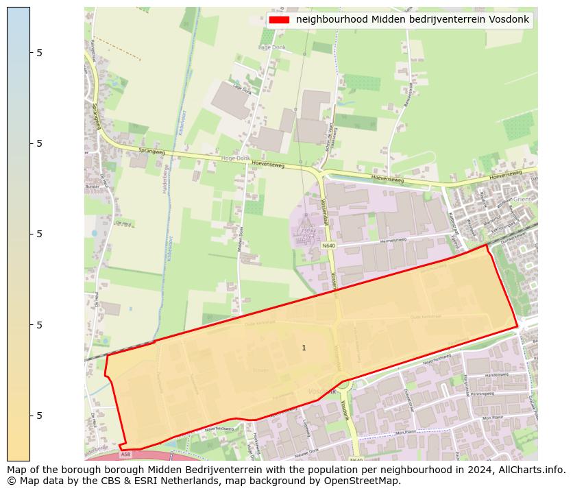 Image of the neighbourhood Midden bedrijventerrein Vosdonk at the map. This image is used as introduction to this page. This page shows a lot of information about the population in the neighbourhood Midden bedrijventerrein Vosdonk (such as the distribution by age groups of the residents, the composition of households, whether inhabitants are natives or Dutch with an immigration background, data about the houses (numbers, types, price development, use, type of property, ...) and more (car ownership, energy consumption, ...) based on open data from the Dutch Central Bureau of Statistics and various other sources!