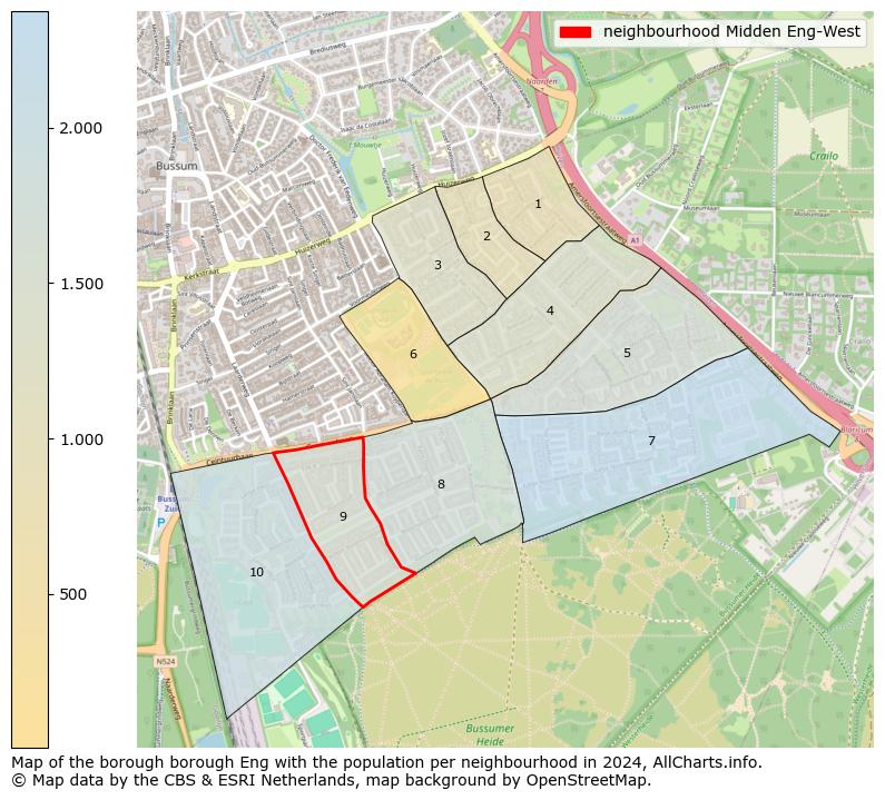 Image of the neighbourhood Midden Eng-West at the map. This image is used as introduction to this page. This page shows a lot of information about the population in the neighbourhood Midden Eng-West (such as the distribution by age groups of the residents, the composition of households, whether inhabitants are natives or Dutch with an immigration background, data about the houses (numbers, types, price development, use, type of property, ...) and more (car ownership, energy consumption, ...) based on open data from the Dutch Central Bureau of Statistics and various other sources!