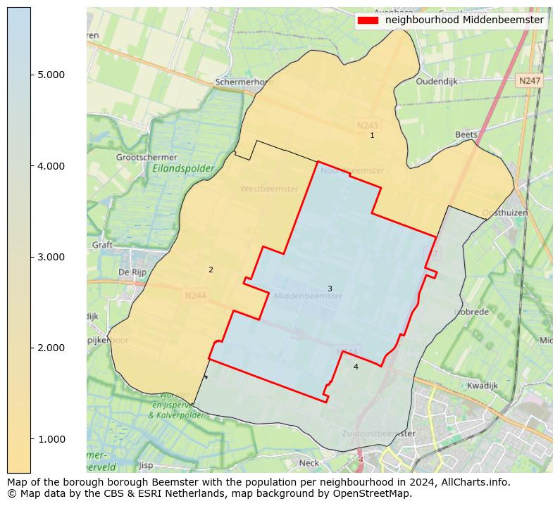 Image of the neighbourhood Middenbeemster at the map. This image is used as introduction to this page. This page shows a lot of information about the population in the neighbourhood Middenbeemster (such as the distribution by age groups of the residents, the composition of households, whether inhabitants are natives or Dutch with an immigration background, data about the houses (numbers, types, price development, use, type of property, ...) and more (car ownership, energy consumption, ...) based on open data from the Dutch Central Bureau of Statistics and various other sources!