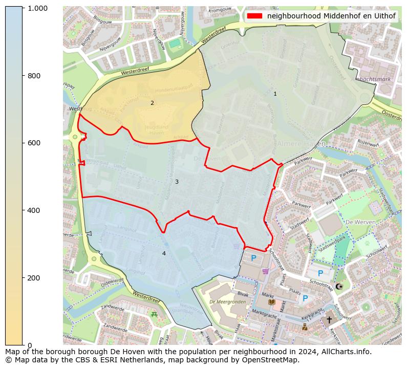 Image of the neighbourhood Middenhof en Uithof at the map. This image is used as introduction to this page. This page shows a lot of information about the population in the neighbourhood Middenhof en Uithof (such as the distribution by age groups of the residents, the composition of households, whether inhabitants are natives or Dutch with an immigration background, data about the houses (numbers, types, price development, use, type of property, ...) and more (car ownership, energy consumption, ...) based on open data from the Dutch Central Bureau of Statistics and various other sources!