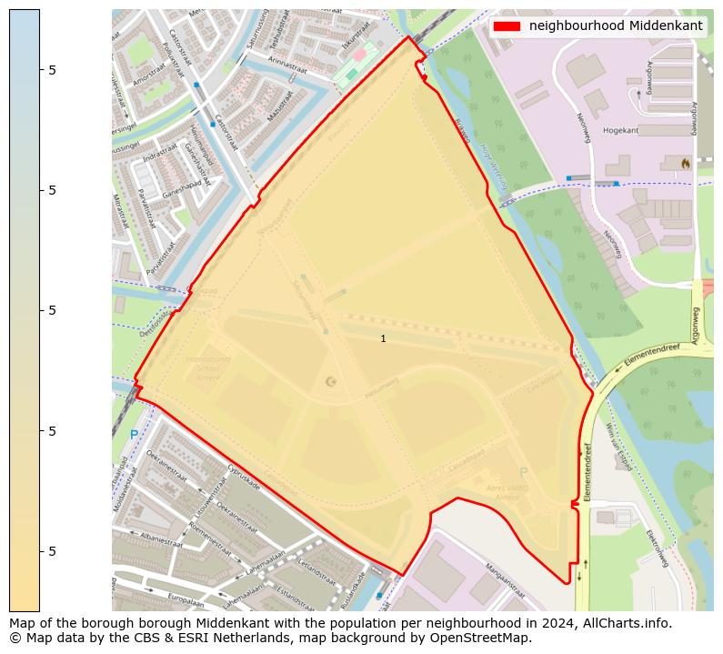 Image of the neighbourhood Middenkant at the map. This image is used as introduction to this page. This page shows a lot of information about the population in the neighbourhood Middenkant (such as the distribution by age groups of the residents, the composition of households, whether inhabitants are natives or Dutch with an immigration background, data about the houses (numbers, types, price development, use, type of property, ...) and more (car ownership, energy consumption, ...) based on open data from the Dutch Central Bureau of Statistics and various other sources!