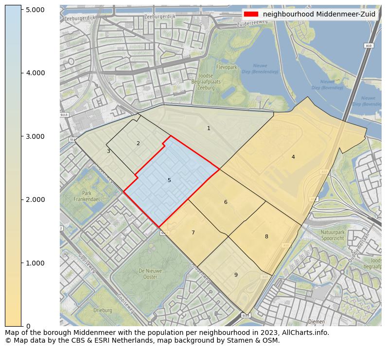 Map of the borough Middenmeer with the population per neighbourhood in 2023. This page shows a lot of information about residents (such as the distribution by age groups, family composition, gender, native or Dutch with an immigration background, ...), homes (numbers, types, price development, use, type of property, ...) and more (car ownership, energy consumption, ...) based on open data from the Dutch Central Bureau of Statistics and various other sources!
