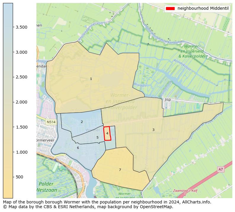 Image of the neighbourhood Middentil at the map. This image is used as introduction to this page. This page shows a lot of information about the population in the neighbourhood Middentil (such as the distribution by age groups of the residents, the composition of households, whether inhabitants are natives or Dutch with an immigration background, data about the houses (numbers, types, price development, use, type of property, ...) and more (car ownership, energy consumption, ...) based on open data from the Dutch Central Bureau of Statistics and various other sources!