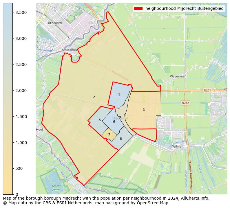 Image of the neighbourhood Mijdrecht Buitengebied at the map. This image is used as introduction to this page. This page shows a lot of information about the population in the neighbourhood Mijdrecht Buitengebied (such as the distribution by age groups of the residents, the composition of households, whether inhabitants are natives or Dutch with an immigration background, data about the houses (numbers, types, price development, use, type of property, ...) and more (car ownership, energy consumption, ...) based on open data from the Dutch Central Bureau of Statistics and various other sources!