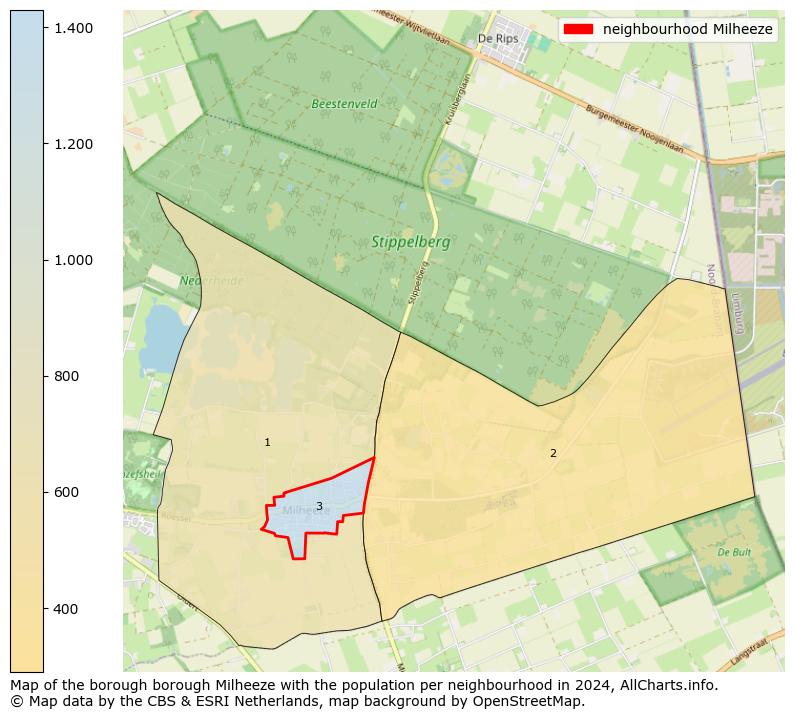 Image of the neighbourhood Milheeze at the map. This image is used as introduction to this page. This page shows a lot of information about the population in the neighbourhood Milheeze (such as the distribution by age groups of the residents, the composition of households, whether inhabitants are natives or Dutch with an immigration background, data about the houses (numbers, types, price development, use, type of property, ...) and more (car ownership, energy consumption, ...) based on open data from the Dutch Central Bureau of Statistics and various other sources!