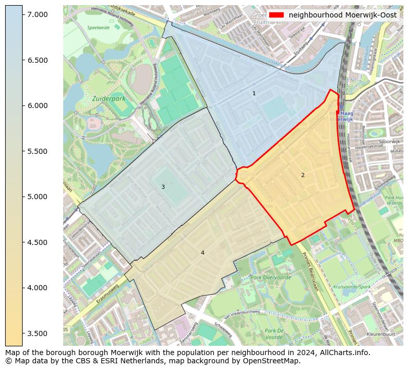 Image of the neighbourhood Moerwijk-Oost at the map. This image is used as introduction to this page. This page shows a lot of information about the population in the neighbourhood Moerwijk-Oost (such as the distribution by age groups of the residents, the composition of households, whether inhabitants are natives or Dutch with an immigration background, data about the houses (numbers, types, price development, use, type of property, ...) and more (car ownership, energy consumption, ...) based on open data from the Dutch Central Bureau of Statistics and various other sources!