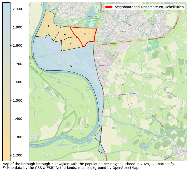 Image of the neighbourhood Moesmate en Tichelkuilen at the map. This image is used as introduction to this page. This page shows a lot of information about the population in the neighbourhood Moesmate en Tichelkuilen (such as the distribution by age groups of the residents, the composition of households, whether inhabitants are natives or Dutch with an immigration background, data about the houses (numbers, types, price development, use, type of property, ...) and more (car ownership, energy consumption, ...) based on open data from the Dutch Central Bureau of Statistics and various other sources!