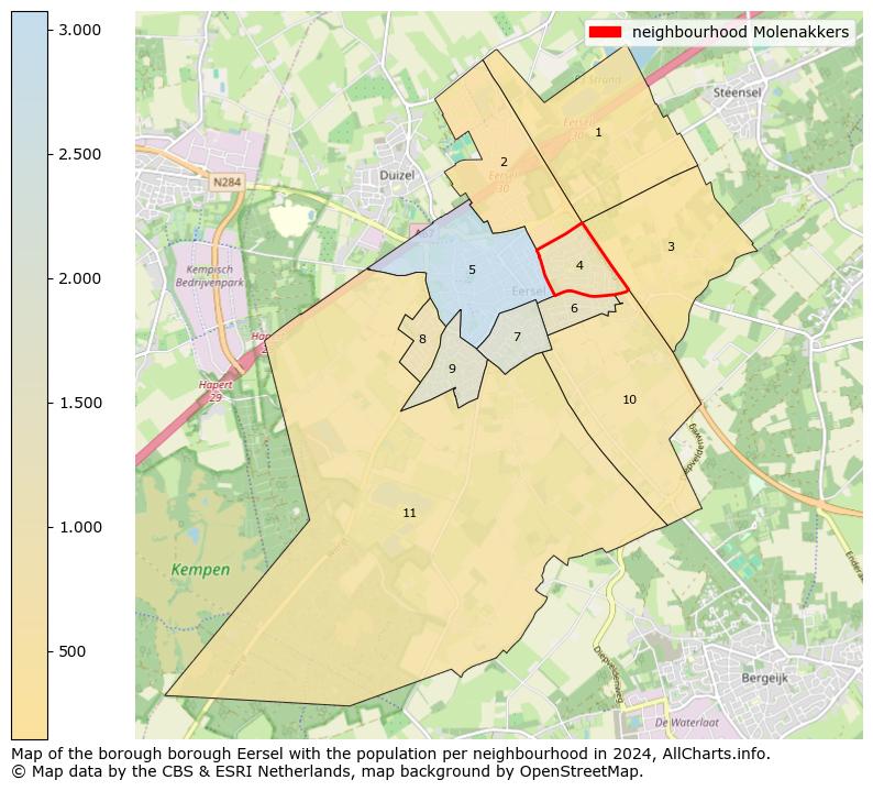 Image of the neighbourhood Molenakkers at the map. This image is used as introduction to this page. This page shows a lot of information about the population in the neighbourhood Molenakkers (such as the distribution by age groups of the residents, the composition of households, whether inhabitants are natives or Dutch with an immigration background, data about the houses (numbers, types, price development, use, type of property, ...) and more (car ownership, energy consumption, ...) based on open data from the Dutch Central Bureau of Statistics and various other sources!