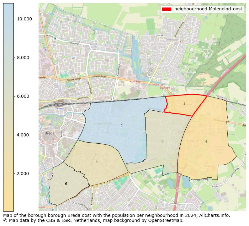 Image of the neighbourhood Moleneind-oost at the map. This image is used as introduction to this page. This page shows a lot of information about the population in the neighbourhood Moleneind-oost (such as the distribution by age groups of the residents, the composition of households, whether inhabitants are natives or Dutch with an immigration background, data about the houses (numbers, types, price development, use, type of property, ...) and more (car ownership, energy consumption, ...) based on open data from the Dutch Central Bureau of Statistics and various other sources!