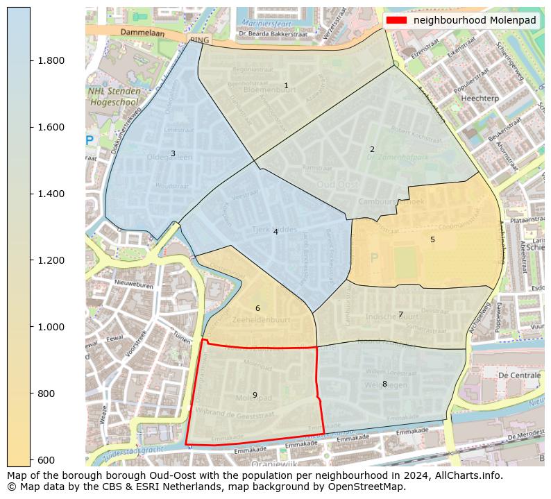 Image of the neighbourhood Molenpad at the map. This image is used as introduction to this page. This page shows a lot of information about the population in the neighbourhood Molenpad (such as the distribution by age groups of the residents, the composition of households, whether inhabitants are natives or Dutch with an immigration background, data about the houses (numbers, types, price development, use, type of property, ...) and more (car ownership, energy consumption, ...) based on open data from the Dutch Central Bureau of Statistics and various other sources!