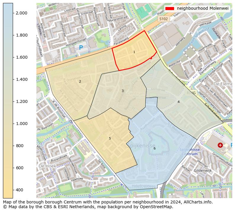 Image of the neighbourhood Molenwei at the map. This image is used as introduction to this page. This page shows a lot of information about the population in the neighbourhood Molenwei (such as the distribution by age groups of the residents, the composition of households, whether inhabitants are natives or Dutch with an immigration background, data about the houses (numbers, types, price development, use, type of property, ...) and more (car ownership, energy consumption, ...) based on open data from the Dutch Central Bureau of Statistics and various other sources!