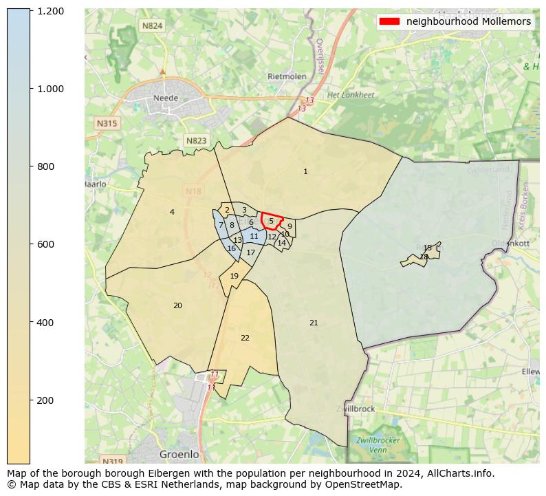 Image of the neighbourhood Mollemors at the map. This image is used as introduction to this page. This page shows a lot of information about the population in the neighbourhood Mollemors (such as the distribution by age groups of the residents, the composition of households, whether inhabitants are natives or Dutch with an immigration background, data about the houses (numbers, types, price development, use, type of property, ...) and more (car ownership, energy consumption, ...) based on open data from the Dutch Central Bureau of Statistics and various other sources!