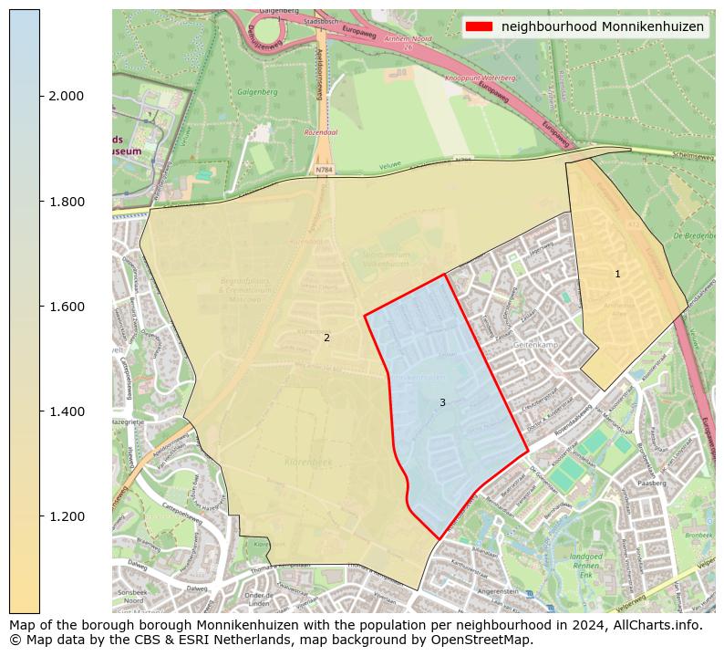 Image of the neighbourhood Monnikenhuizen at the map. This image is used as introduction to this page. This page shows a lot of information about the population in the neighbourhood Monnikenhuizen (such as the distribution by age groups of the residents, the composition of households, whether inhabitants are natives or Dutch with an immigration background, data about the houses (numbers, types, price development, use, type of property, ...) and more (car ownership, energy consumption, ...) based on open data from the Dutch Central Bureau of Statistics and various other sources!