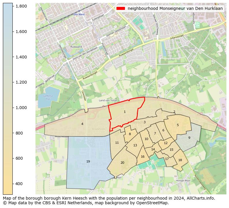 Image of the neighbourhood Monseigneur van Den Hurklaan at the map. This image is used as introduction to this page. This page shows a lot of information about the population in the neighbourhood Monseigneur van Den Hurklaan (such as the distribution by age groups of the residents, the composition of households, whether inhabitants are natives or Dutch with an immigration background, data about the houses (numbers, types, price development, use, type of property, ...) and more (car ownership, energy consumption, ...) based on open data from the Dutch Central Bureau of Statistics and various other sources!