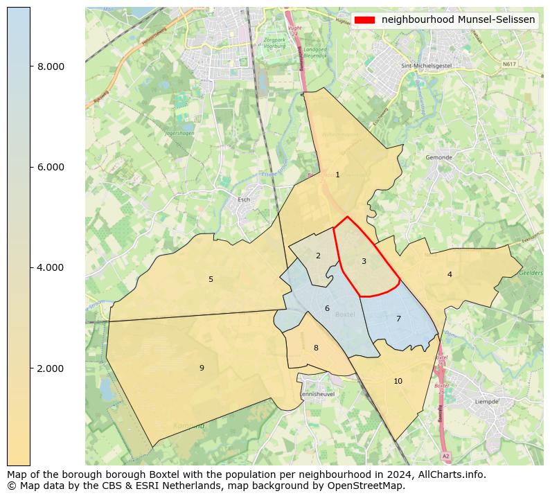 Image of the neighbourhood Munsel-Selissen at the map. This image is used as introduction to this page. This page shows a lot of information about the population in the neighbourhood Munsel-Selissen (such as the distribution by age groups of the residents, the composition of households, whether inhabitants are natives or Dutch with an immigration background, data about the houses (numbers, types, price development, use, type of property, ...) and more (car ownership, energy consumption, ...) based on open data from the Dutch Central Bureau of Statistics and various other sources!