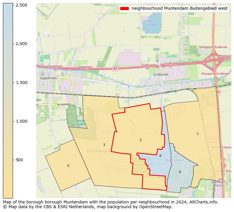 Image of the neighbourhood Muntendam Buitengebied west at the map. This image is used as introduction to this page. This page shows a lot of information about the population in the neighbourhood Muntendam Buitengebied west (such as the distribution by age groups of the residents, the composition of households, whether inhabitants are natives or Dutch with an immigration background, data about the houses (numbers, types, price development, use, type of property, ...) and more (car ownership, energy consumption, ...) based on open data from the Dutch Central Bureau of Statistics and various other sources!