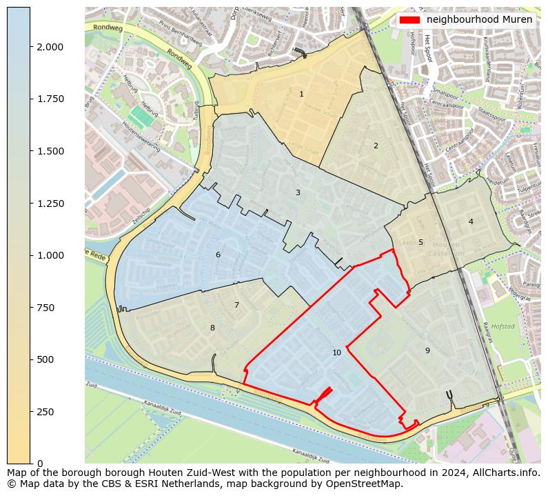 Image of the neighbourhood Muren at the map. This image is used as introduction to this page. This page shows a lot of information about the population in the neighbourhood Muren (such as the distribution by age groups of the residents, the composition of households, whether inhabitants are natives or Dutch with an immigration background, data about the houses (numbers, types, price development, use, type of property, ...) and more (car ownership, energy consumption, ...) based on open data from the Dutch Central Bureau of Statistics and various other sources!