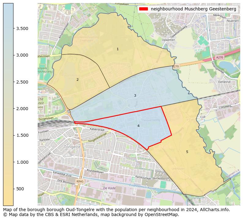 Image of the neighbourhood Muschberg Geestenberg at the map. This image is used as introduction to this page. This page shows a lot of information about the population in the neighbourhood Muschberg Geestenberg (such as the distribution by age groups of the residents, the composition of households, whether inhabitants are natives or Dutch with an immigration background, data about the houses (numbers, types, price development, use, type of property, ...) and more (car ownership, energy consumption, ...) based on open data from the Dutch Central Bureau of Statistics and various other sources!