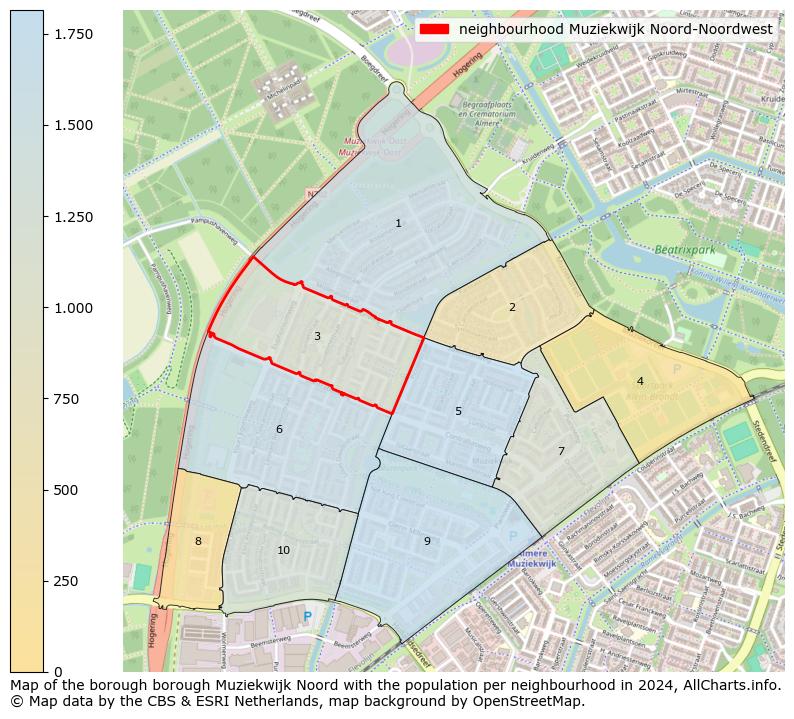 Image of the neighbourhood Muziekwijk Noord-Noordwest at the map. This image is used as introduction to this page. This page shows a lot of information about the population in the neighbourhood Muziekwijk Noord-Noordwest (such as the distribution by age groups of the residents, the composition of households, whether inhabitants are natives or Dutch with an immigration background, data about the houses (numbers, types, price development, use, type of property, ...) and more (car ownership, energy consumption, ...) based on open data from the Dutch Central Bureau of Statistics and various other sources!