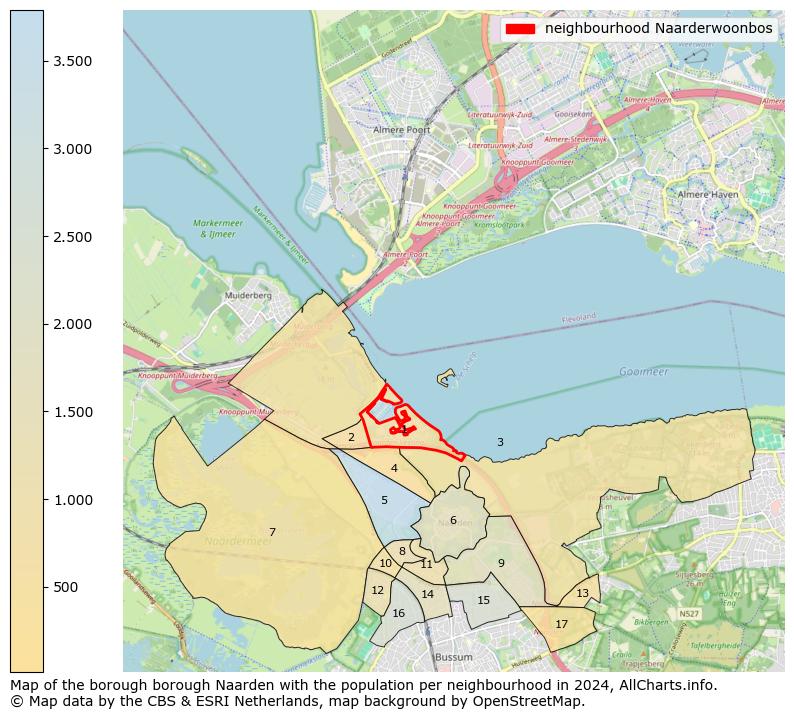 Image of the neighbourhood Naarderwoonbos at the map. This image is used as introduction to this page. This page shows a lot of information about the population in the neighbourhood Naarderwoonbos (such as the distribution by age groups of the residents, the composition of households, whether inhabitants are natives or Dutch with an immigration background, data about the houses (numbers, types, price development, use, type of property, ...) and more (car ownership, energy consumption, ...) based on open data from the Dutch Central Bureau of Statistics and various other sources!