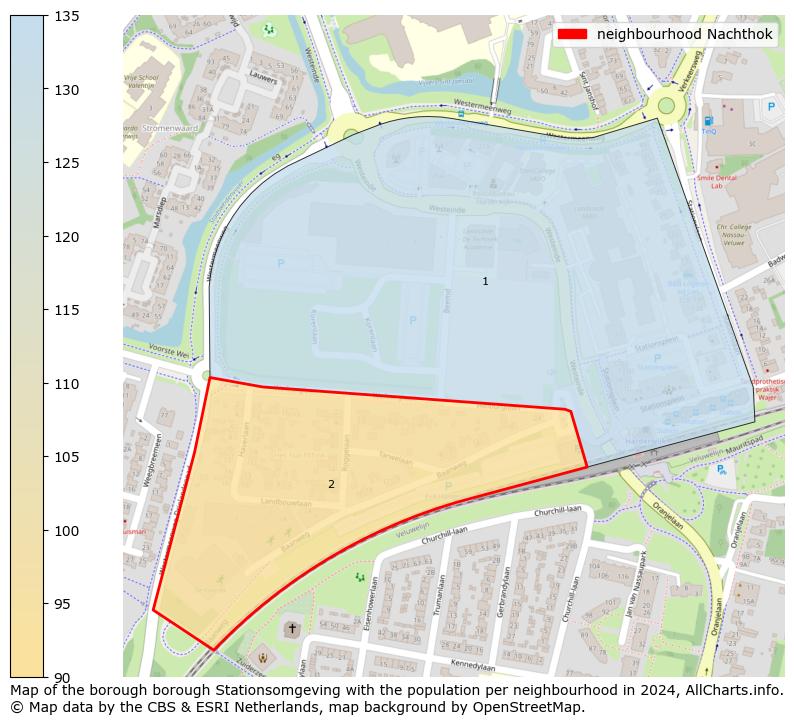 Image of the neighbourhood Nachthok at the map. This image is used as introduction to this page. This page shows a lot of information about the population in the neighbourhood Nachthok (such as the distribution by age groups of the residents, the composition of households, whether inhabitants are natives or Dutch with an immigration background, data about the houses (numbers, types, price development, use, type of property, ...) and more (car ownership, energy consumption, ...) based on open data from the Dutch Central Bureau of Statistics and various other sources!