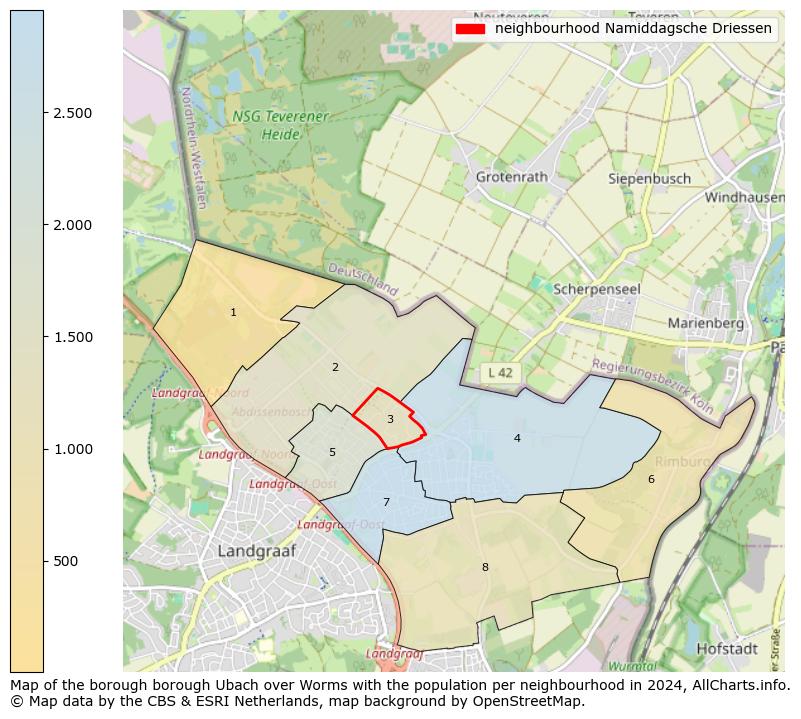 Image of the neighbourhood Namiddagsche Driessen at the map. This image is used as introduction to this page. This page shows a lot of information about the population in the neighbourhood Namiddagsche Driessen (such as the distribution by age groups of the residents, the composition of households, whether inhabitants are natives or Dutch with an immigration background, data about the houses (numbers, types, price development, use, type of property, ...) and more (car ownership, energy consumption, ...) based on open data from the Dutch Central Bureau of Statistics and various other sources!