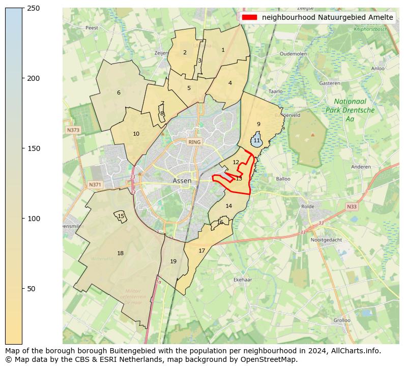 Image of the neighbourhood Natuurgebied Amelte at the map. This image is used as introduction to this page. This page shows a lot of information about the population in the neighbourhood Natuurgebied Amelte (such as the distribution by age groups of the residents, the composition of households, whether inhabitants are natives or Dutch with an immigration background, data about the houses (numbers, types, price development, use, type of property, ...) and more (car ownership, energy consumption, ...) based on open data from the Dutch Central Bureau of Statistics and various other sources!