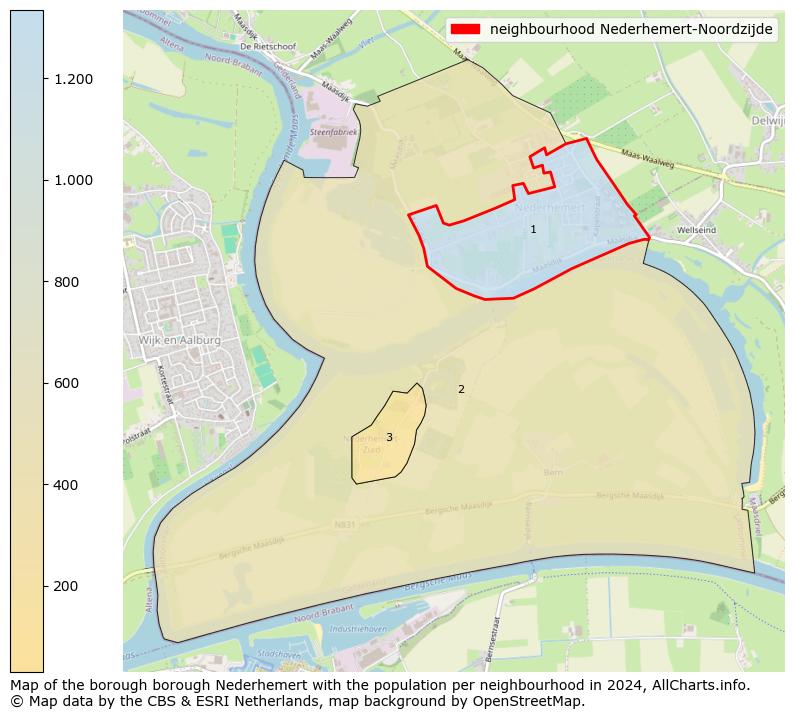 Image of the neighbourhood Nederhemert-Noordzijde at the map. This image is used as introduction to this page. This page shows a lot of information about the population in the neighbourhood Nederhemert-Noordzijde (such as the distribution by age groups of the residents, the composition of households, whether inhabitants are natives or Dutch with an immigration background, data about the houses (numbers, types, price development, use, type of property, ...) and more (car ownership, energy consumption, ...) based on open data from the Dutch Central Bureau of Statistics and various other sources!