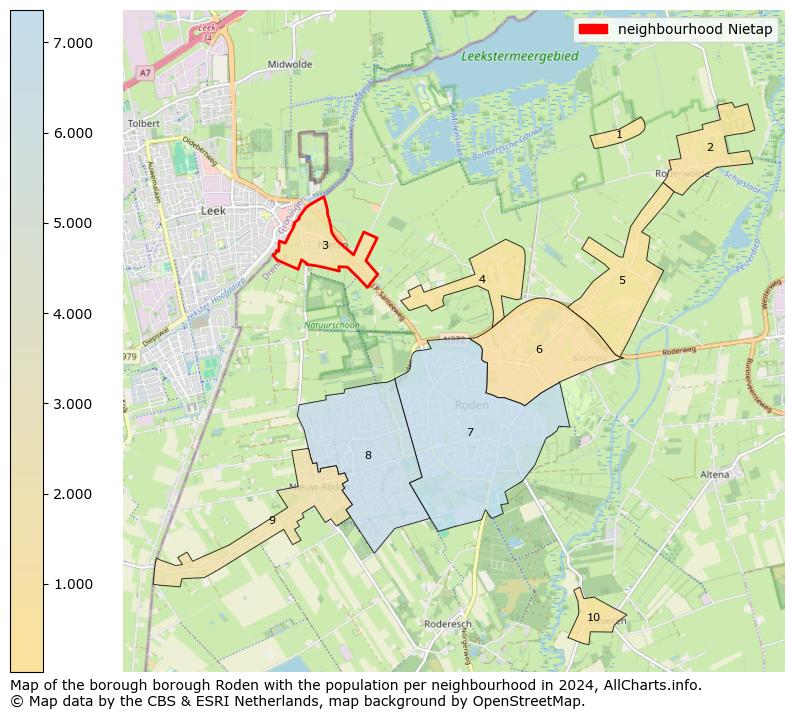 Image of the neighbourhood Nietap at the map. This image is used as introduction to this page. This page shows a lot of information about the population in the neighbourhood Nietap (such as the distribution by age groups of the residents, the composition of households, whether inhabitants are natives or Dutch with an immigration background, data about the houses (numbers, types, price development, use, type of property, ...) and more (car ownership, energy consumption, ...) based on open data from the Dutch Central Bureau of Statistics and various other sources!