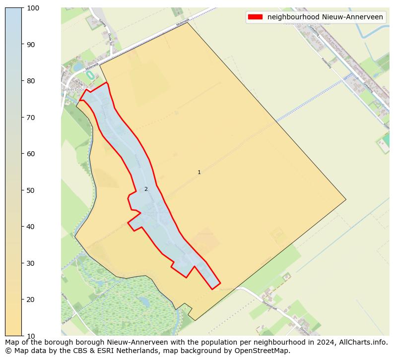 Image of the neighbourhood Nieuw-Annerveen at the map. This image is used as introduction to this page. This page shows a lot of information about the population in the neighbourhood Nieuw-Annerveen (such as the distribution by age groups of the residents, the composition of households, whether inhabitants are natives or Dutch with an immigration background, data about the houses (numbers, types, price development, use, type of property, ...) and more (car ownership, energy consumption, ...) based on open data from the Dutch Central Bureau of Statistics and various other sources!