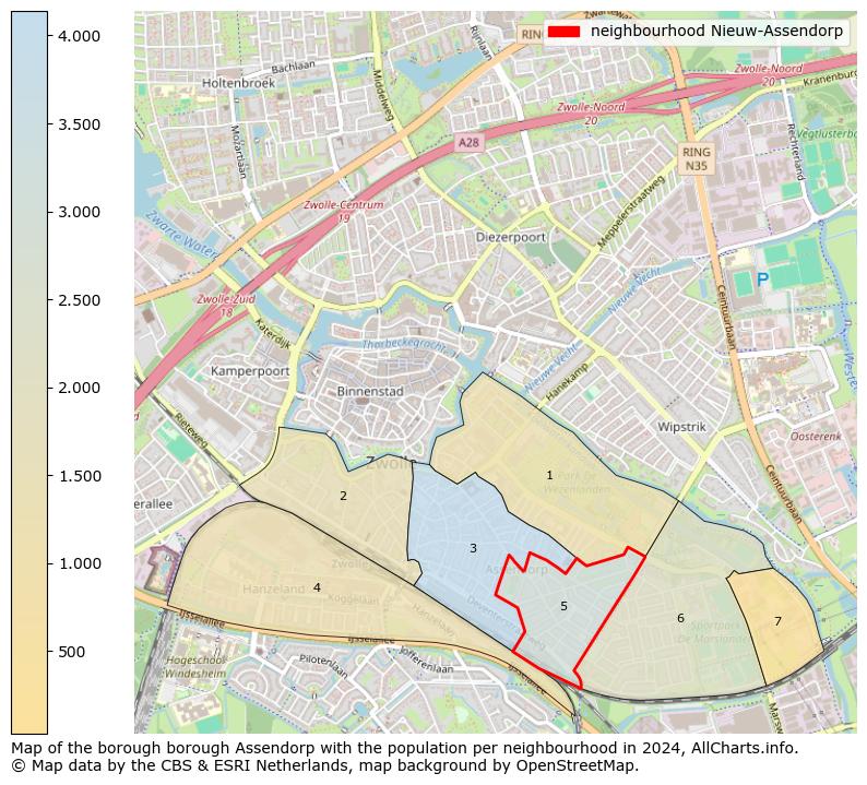 Image of the neighbourhood Nieuw-Assendorp at the map. This image is used as introduction to this page. This page shows a lot of information about the population in the neighbourhood Nieuw-Assendorp (such as the distribution by age groups of the residents, the composition of households, whether inhabitants are natives or Dutch with an immigration background, data about the houses (numbers, types, price development, use, type of property, ...) and more (car ownership, energy consumption, ...) based on open data from the Dutch Central Bureau of Statistics and various other sources!