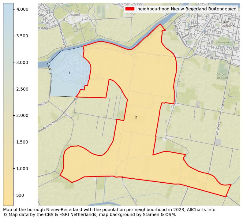 Map of the borough Nieuw-Beijerland with the population per neighbourhood in 2023. This page shows a lot of information about residents (such as the distribution by age groups, family composition, gender, native or Dutch with an immigration background, ...), homes (numbers, types, price development, use, type of property, ...) and more (car ownership, energy consumption, ...) based on open data from the Dutch Central Bureau of Statistics and various other sources!