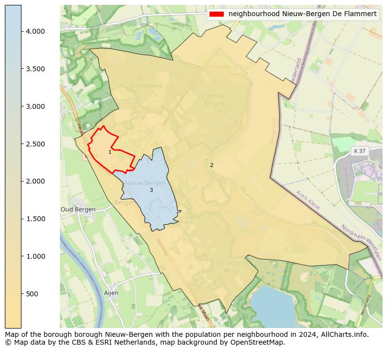 Image of the neighbourhood Nieuw-Bergen De Flammert at the map. This image is used as introduction to this page. This page shows a lot of information about the population in the neighbourhood Nieuw-Bergen De Flammert (such as the distribution by age groups of the residents, the composition of households, whether inhabitants are natives or Dutch with an immigration background, data about the houses (numbers, types, price development, use, type of property, ...) and more (car ownership, energy consumption, ...) based on open data from the Dutch Central Bureau of Statistics and various other sources!