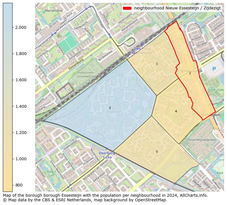 Image of the neighbourhood Nieuw Essesteijn / Zijdezigt at the map. This image is used as introduction to this page. This page shows a lot of information about the population in the neighbourhood Nieuw Essesteijn / Zijdezigt (such as the distribution by age groups of the residents, the composition of households, whether inhabitants are natives or Dutch with an immigration background, data about the houses (numbers, types, price development, use, type of property, ...) and more (car ownership, energy consumption, ...) based on open data from the Dutch Central Bureau of Statistics and various other sources!