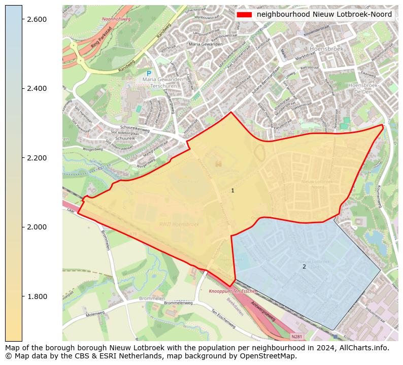 Image of the neighbourhood Nieuw Lotbroek-Noord at the map. This image is used as introduction to this page. This page shows a lot of information about the population in the neighbourhood Nieuw Lotbroek-Noord (such as the distribution by age groups of the residents, the composition of households, whether inhabitants are natives or Dutch with an immigration background, data about the houses (numbers, types, price development, use, type of property, ...) and more (car ownership, energy consumption, ...) based on open data from the Dutch Central Bureau of Statistics and various other sources!