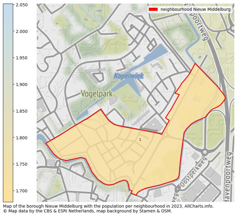 Map Neighbourhood Nieuw Middelburg 