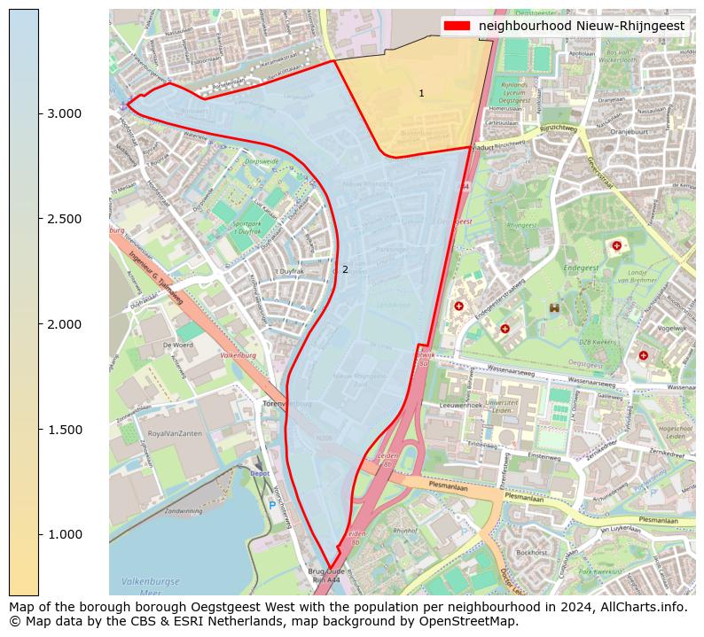 Image of the neighbourhood Nieuw-Rhijngeest at the map. This image is used as introduction to this page. This page shows a lot of information about the population in the neighbourhood Nieuw-Rhijngeest (such as the distribution by age groups of the residents, the composition of households, whether inhabitants are natives or Dutch with an immigration background, data about the houses (numbers, types, price development, use, type of property, ...) and more (car ownership, energy consumption, ...) based on open data from the Dutch Central Bureau of Statistics and various other sources!