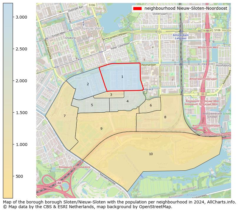 Image of the neighbourhood Nieuw-Sloten-Noordoost at the map. This image is used as introduction to this page. This page shows a lot of information about the population in the neighbourhood Nieuw-Sloten-Noordoost (such as the distribution by age groups of the residents, the composition of households, whether inhabitants are natives or Dutch with an immigration background, data about the houses (numbers, types, price development, use, type of property, ...) and more (car ownership, energy consumption, ...) based on open data from the Dutch Central Bureau of Statistics and various other sources!