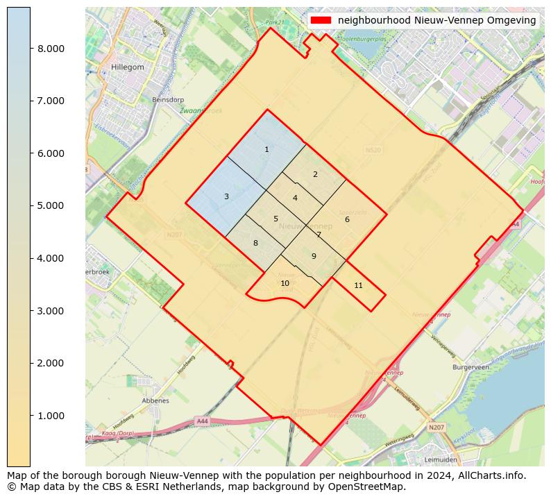 Image of the neighbourhood Nieuw-Vennep Omgeving at the map. This image is used as introduction to this page. This page shows a lot of information about the population in the neighbourhood Nieuw-Vennep Omgeving (such as the distribution by age groups of the residents, the composition of households, whether inhabitants are natives or Dutch with an immigration background, data about the houses (numbers, types, price development, use, type of property, ...) and more (car ownership, energy consumption, ...) based on open data from the Dutch Central Bureau of Statistics and various other sources!