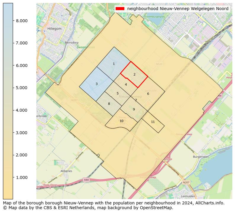 Image of the neighbourhood Nieuw-Vennep Welgelegen Noord at the map. This image is used as introduction to this page. This page shows a lot of information about the population in the neighbourhood Nieuw-Vennep Welgelegen Noord (such as the distribution by age groups of the residents, the composition of households, whether inhabitants are natives or Dutch with an immigration background, data about the houses (numbers, types, price development, use, type of property, ...) and more (car ownership, energy consumption, ...) based on open data from the Dutch Central Bureau of Statistics and various other sources!