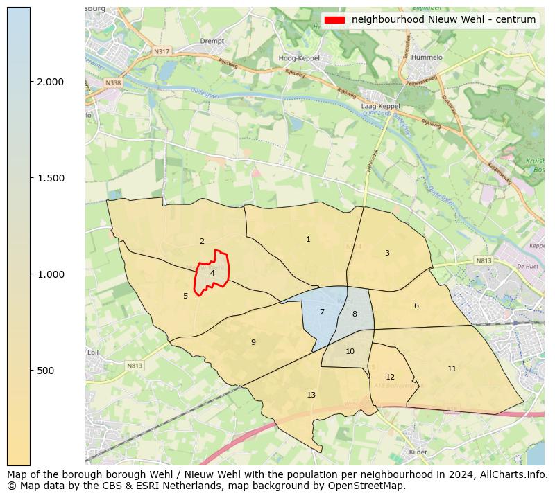 Image of the neighbourhood Nieuw Wehl - centrum at the map. This image is used as introduction to this page. This page shows a lot of information about the population in the neighbourhood Nieuw Wehl - centrum (such as the distribution by age groups of the residents, the composition of households, whether inhabitants are natives or Dutch with an immigration background, data about the houses (numbers, types, price development, use, type of property, ...) and more (car ownership, energy consumption, ...) based on open data from the Dutch Central Bureau of Statistics and various other sources!